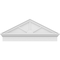 Ekena Millwork Peaked Cap 3 Spoke Architectural PVC Combination Pediment, 42"W x 17-3/8"H x 2-3/4"P (Pitch 6/12) PEDPC042X175PKC03 - alternate 6